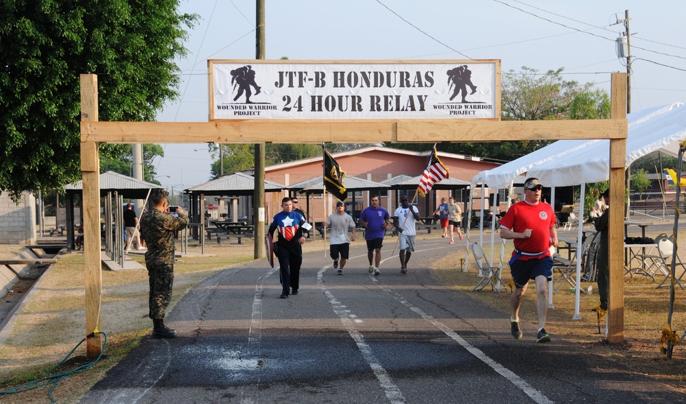 JTF-Bravo; Honduran service members honor Wounded Warriors with 24-hour relay