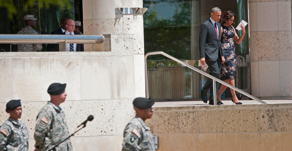 President Obama and first lady attend Fort Hood memorial service