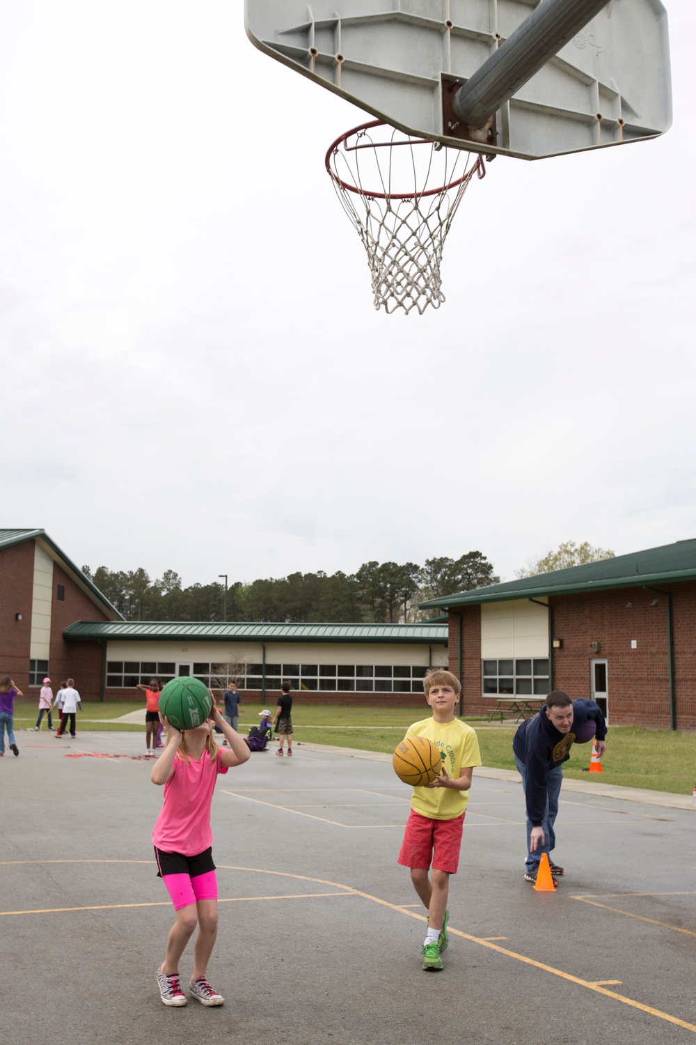 Marines Volunteer At Elementary School Field Day