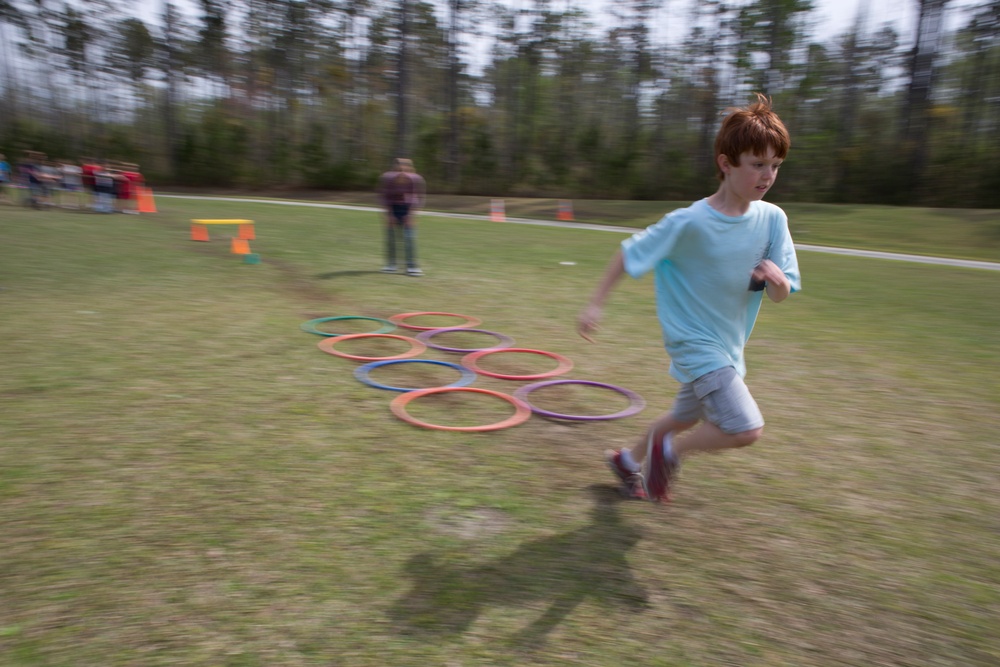 Marines Volunteer At Elementary School Field Day