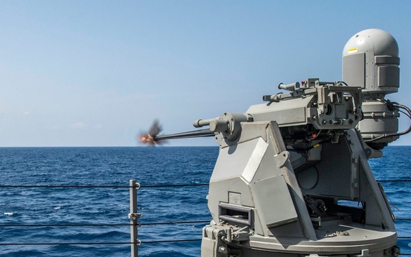 USS Donald Cook 25 mm cannon live-fire