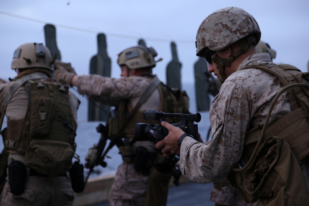 11th Marine Expeditionary Unit's raid force conducts combat drills