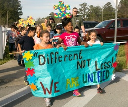 Students, families walk to support Autism Awareness Month