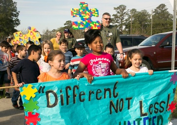 Students, families walk to support Autism Awareness Month