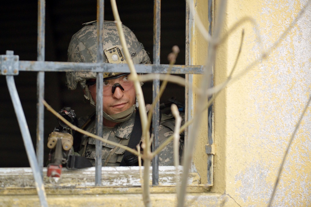 Company C, 2nd Battalion, 503rd Infantry Regiment, 173rd Infantry Regiment Combat Team (Airborne), conduct infantry training near Osoppo, Italy