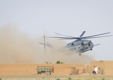 U.S. Marines, Georgian Army conduct air/ground mission, Helmand