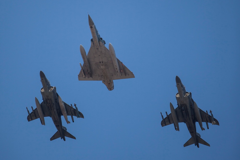 22nd MEU Harriers, French Mirages fly during exercise in Djibouti