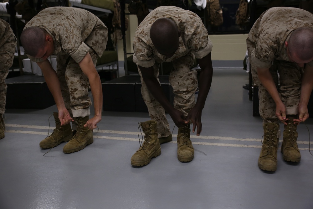 Photo Gallery: Marine recruits rise before sun on Parris Island