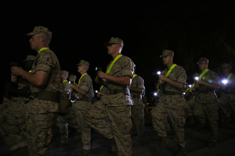 Photo Gallery: Marine recruits rise before sun on Parris Island