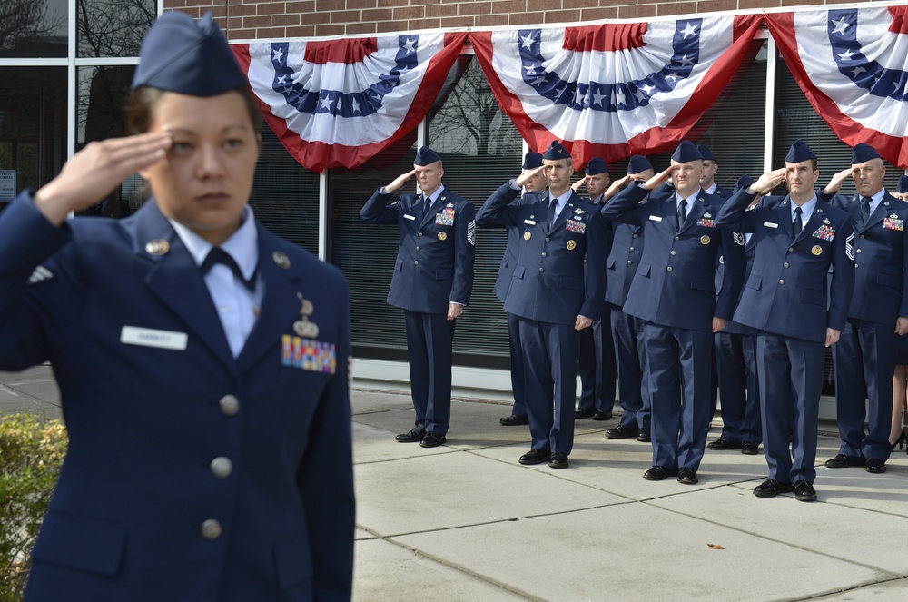Chief Master Sgt. of the Air Force James A. Cody attends EPME retreat ceremony