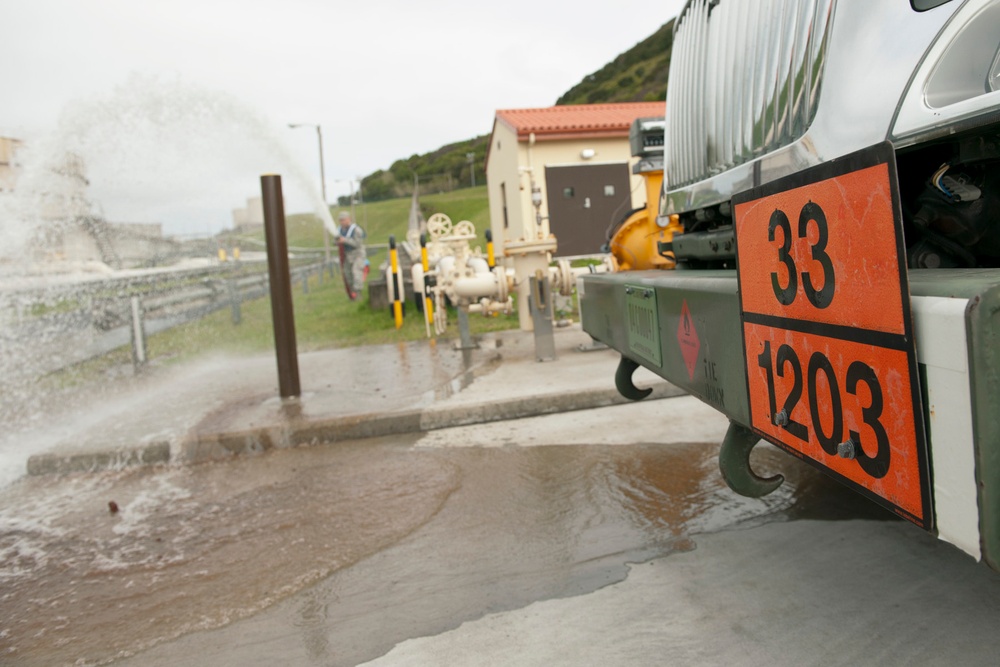 Lajes Field first responders contain mock fuel spill