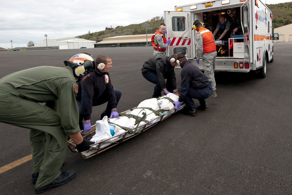 Lajes Airmen medevac US Navy Sailor