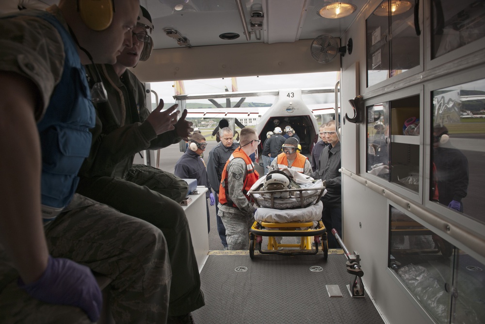 Lajes Airmen medevac US Navy Sailor