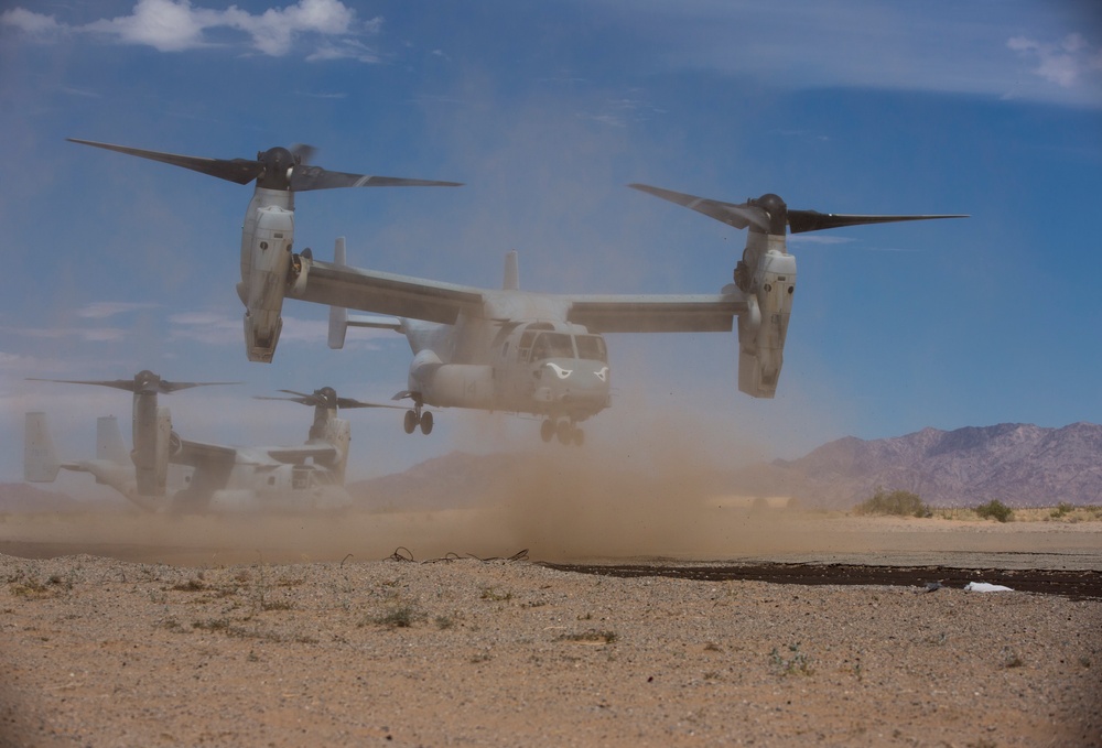 U.S. Marine Osprey and Infantry Units Continue to Support WTI 2-14