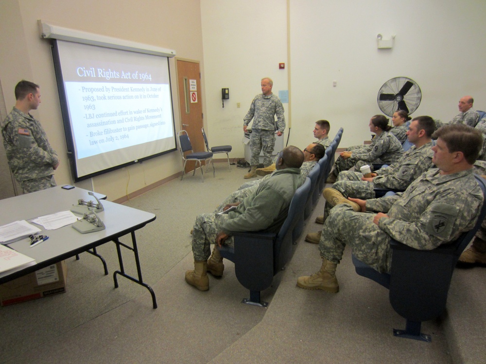 Civil Affairs Soldiers give EOL presentation