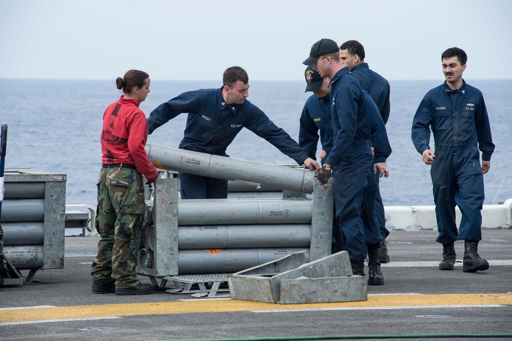 USS Boxer flight deck action
