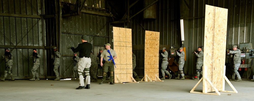 Security Forces Airmen participate in tactical training