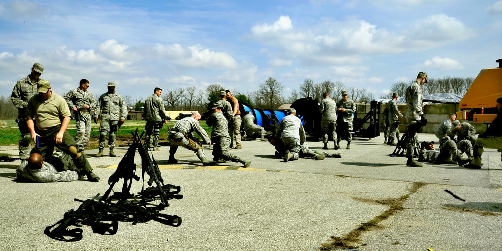 Security Forces Airmen participate in tactical training