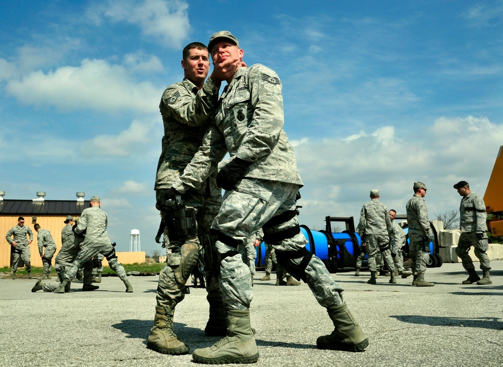 Security Forces Airmen participate in tactical training