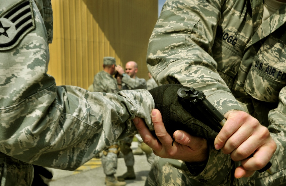 Security Forces Airmen participate in tactical training