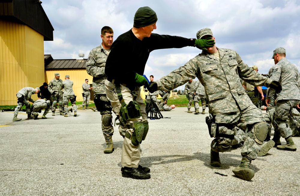 Security Forces Airmen participate in tactical training