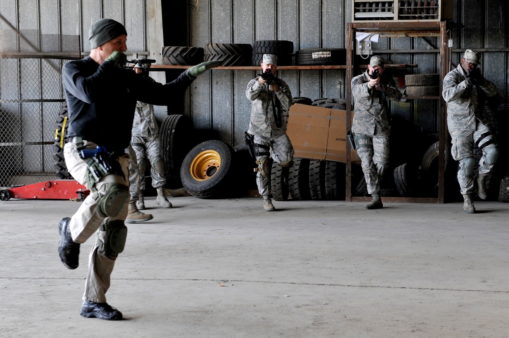 Security Forces Airmen participate in tactical training