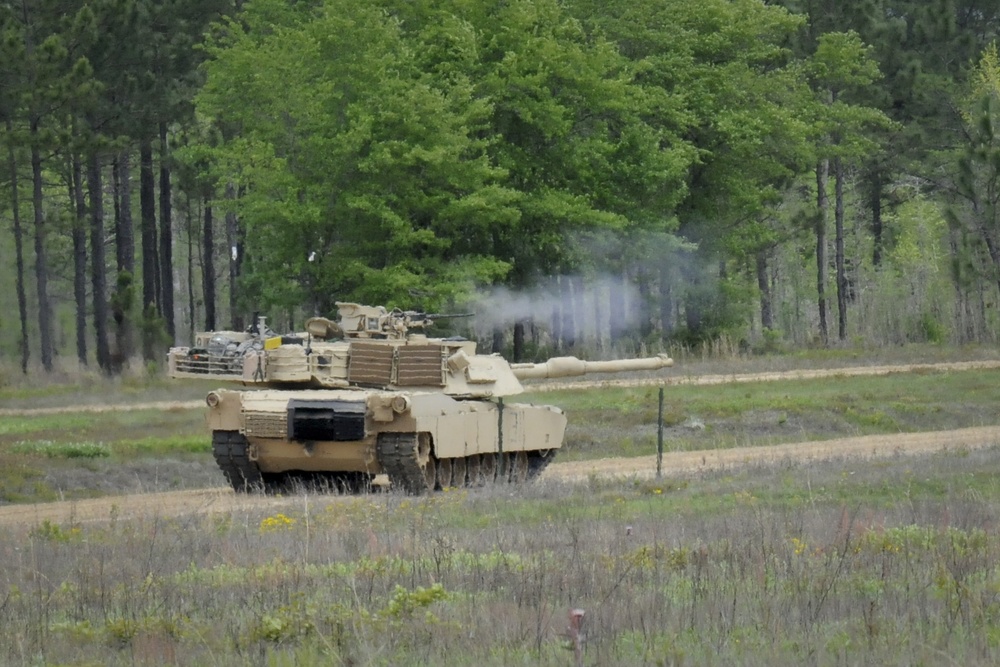 1-118th Combined Arms Battalion fires newly acquired Abrams