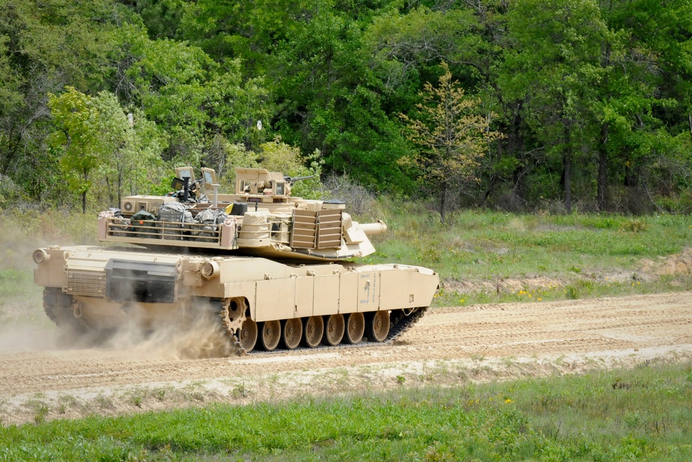 1-118th Combined Arms Battalion fires newly acquired Abrams