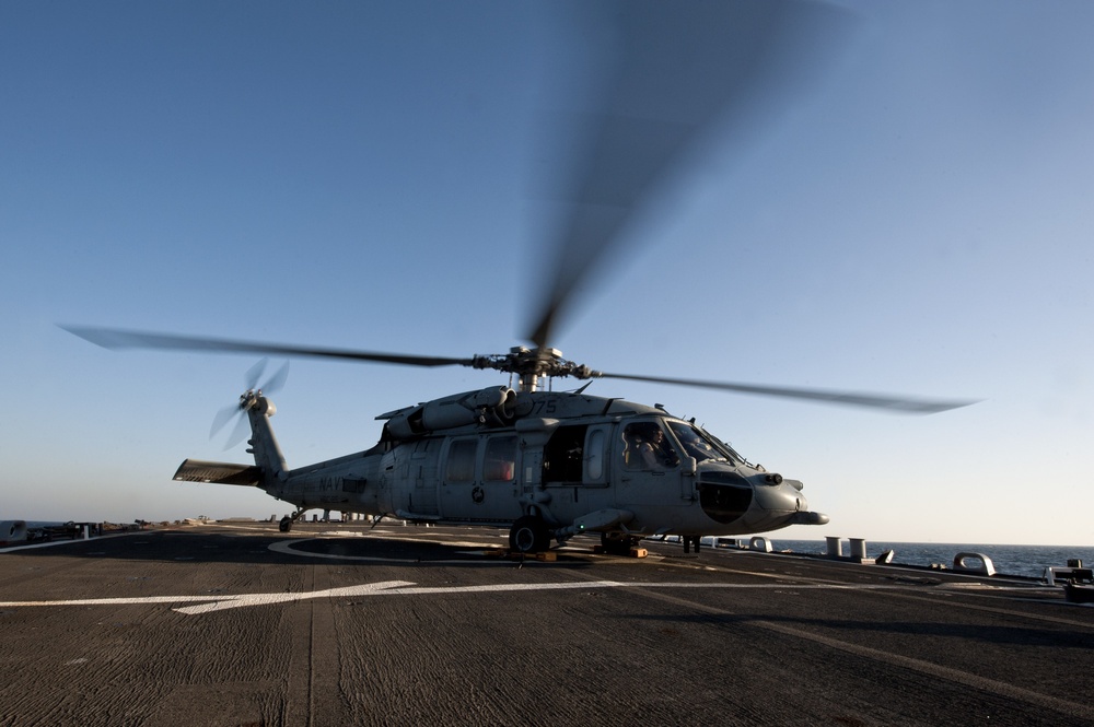 USS Arleigh Burke action