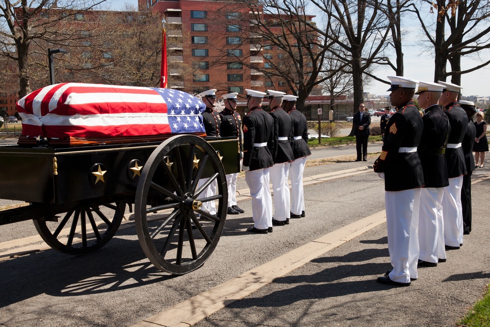 Memorial ceremony for retired Commandant of the Marine Corps Gen. Carl E. Mundy Jr.