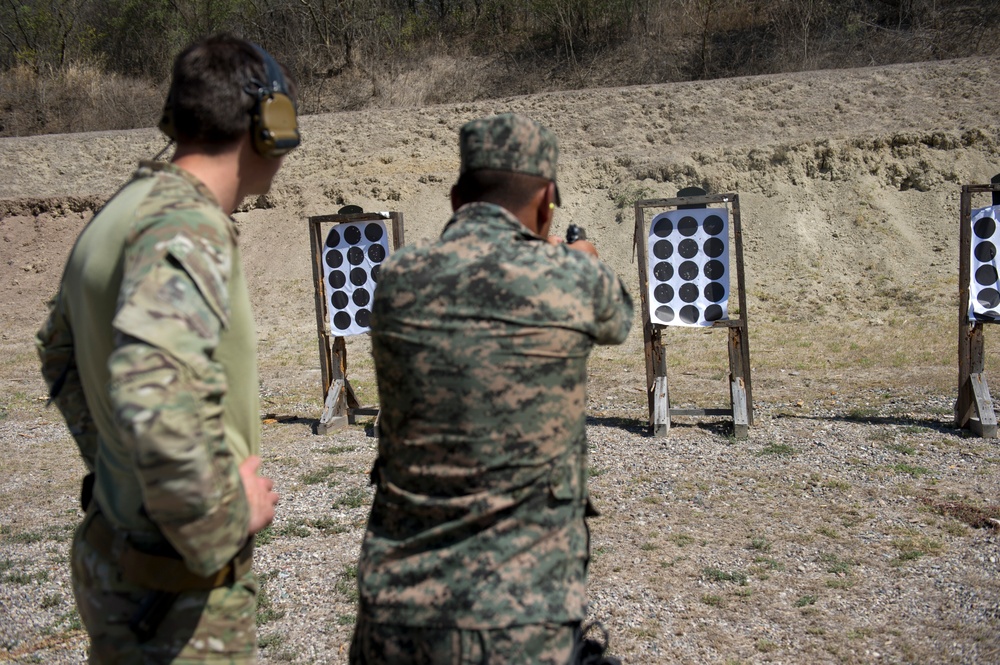 7th Group Green Berets provide pistol training to Honduran air force service members