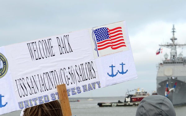 USS San Jacinto returns from deployment