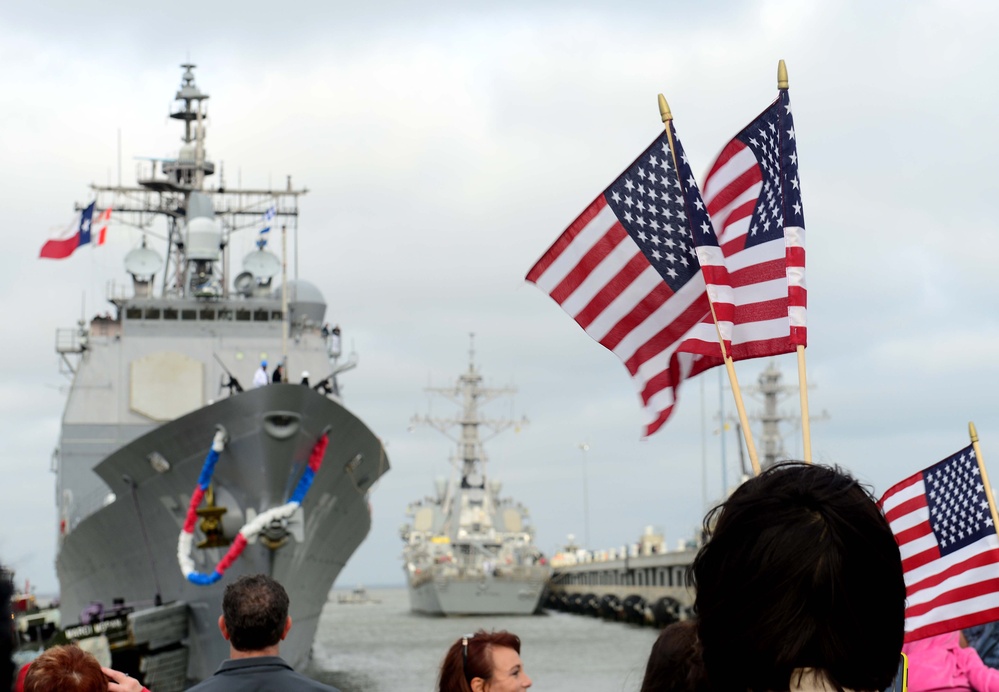 USS San Jacinto returns from deployment