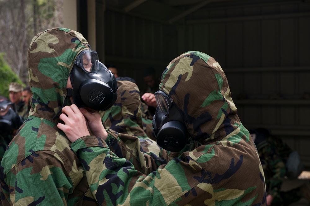 MCESG Marines take on the gas chamber
