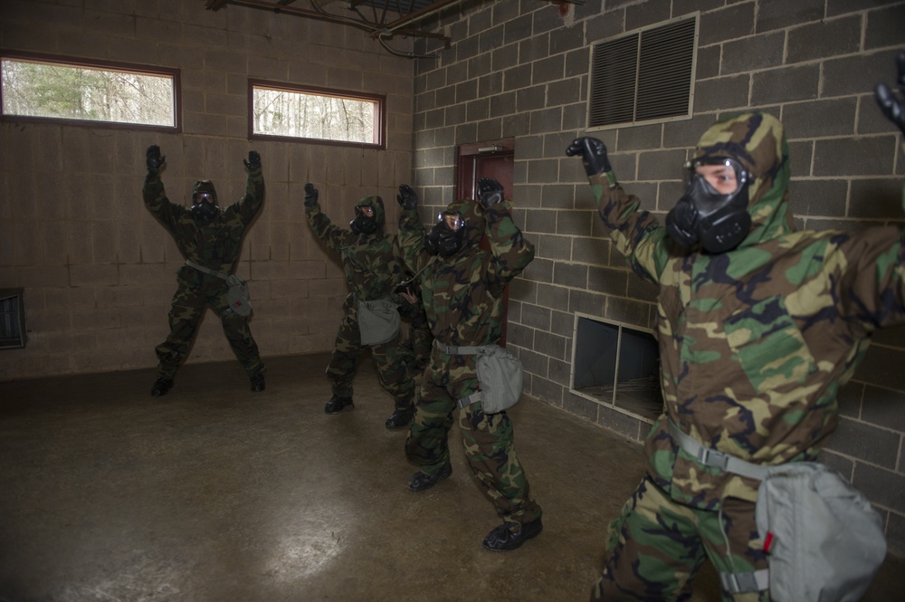MCESG Marines take on the gas chamber