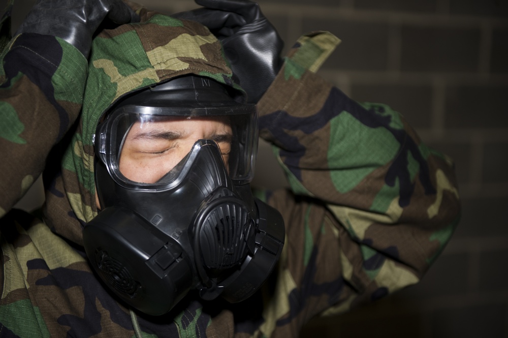 MCESG Marines take on the gas chamber