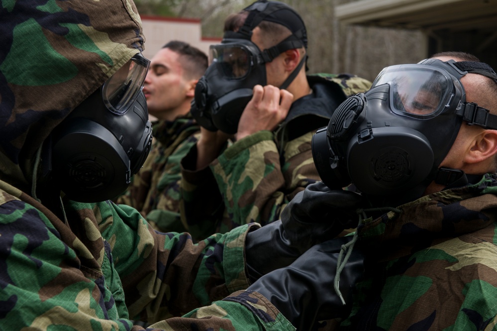 MCESG Marines take on the gas chamber