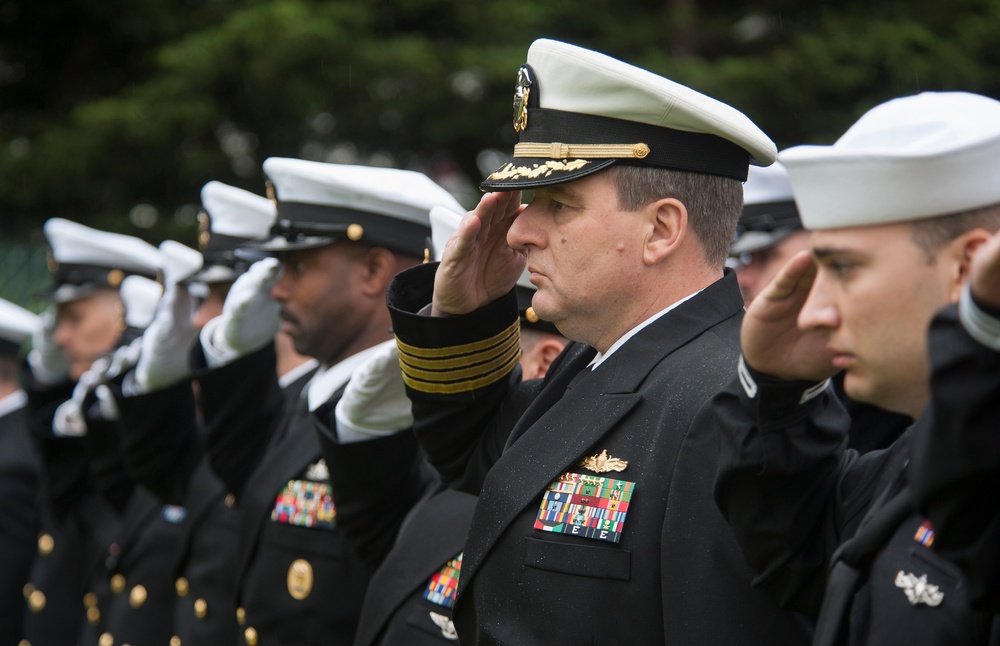 Chief Navy Counselor Billy Spillers' funeral at Arlington Cemetery
