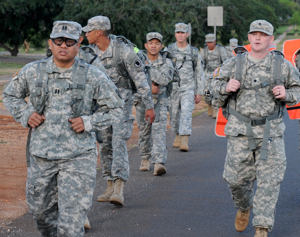 103rd Troop Command, HHD 4-mile ruck march