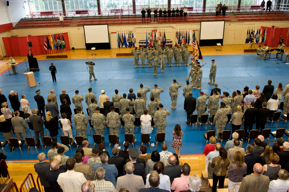 Relinquishment of command and deactivation ceremony at US Army Garrison Mannheim