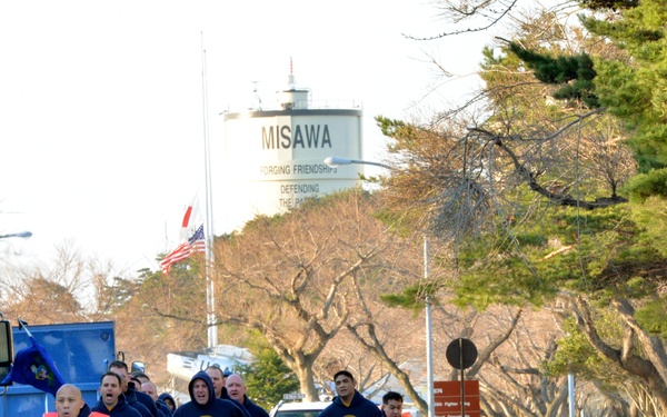 CPO birthday run at Naval Air Facility Misawa
