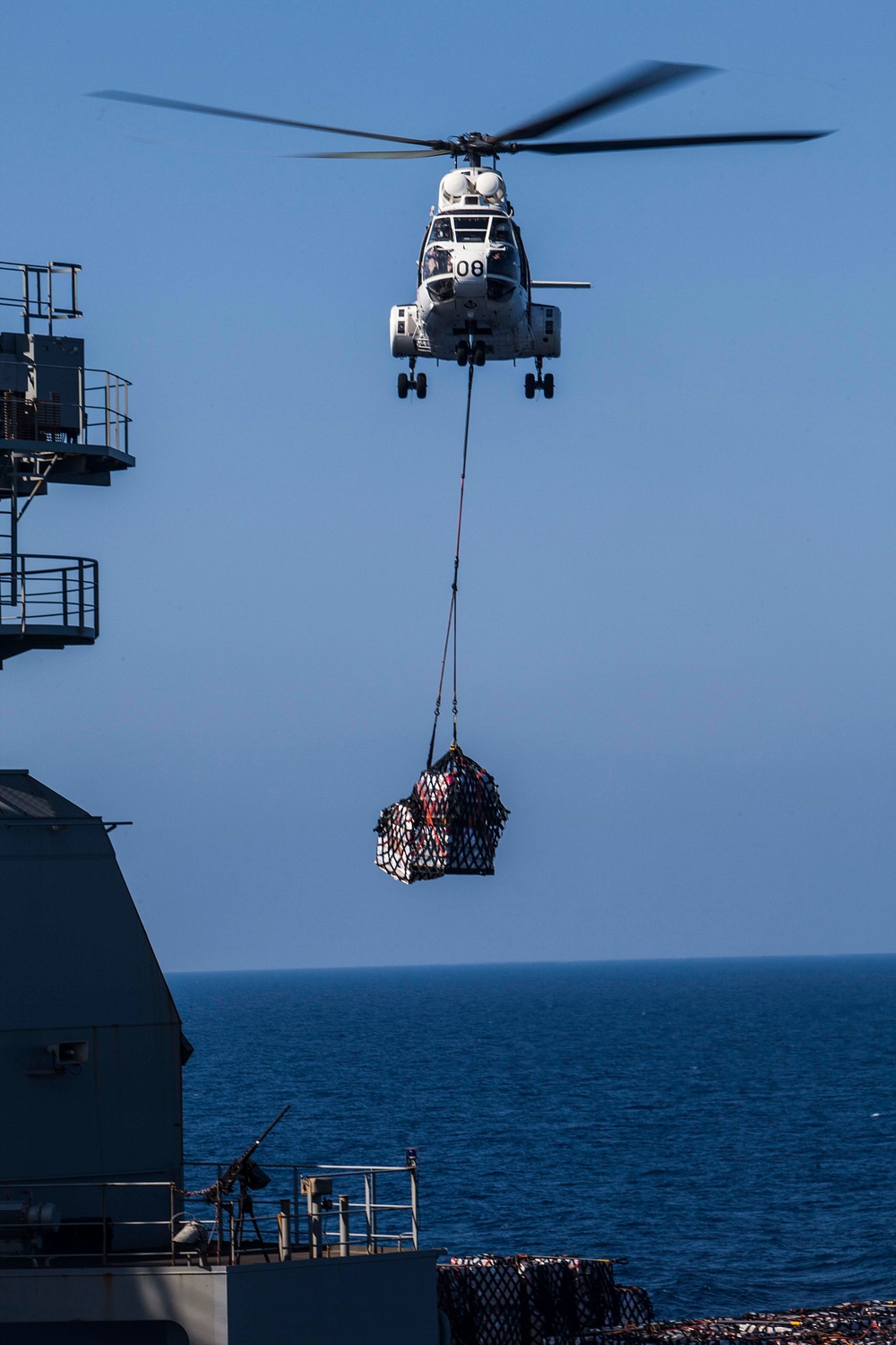 USS Bataan receives fuel, supplies, mail at sea