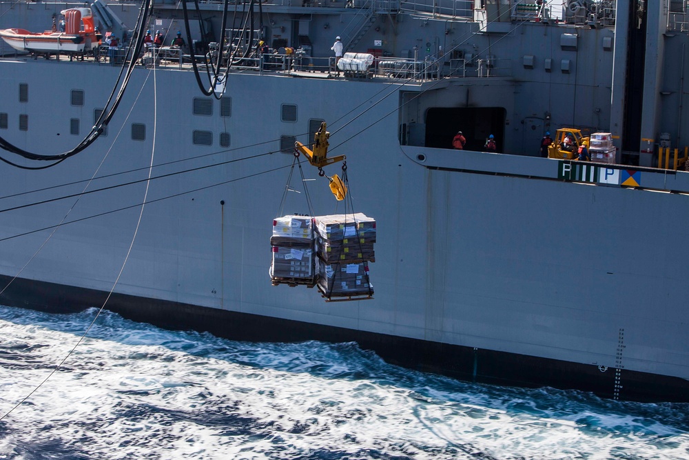 USS Bataan receives fuel, supplies, mail at sea