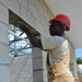 Engineers construct roof at Yorke school construction site in Belize City