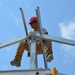 Engineers construct roof at Yorke school construction site in Belize City