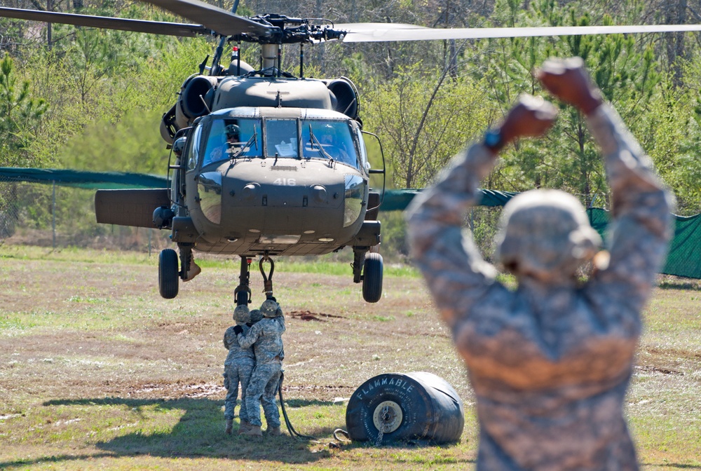 Alabama Guard units collaborate for sling load training