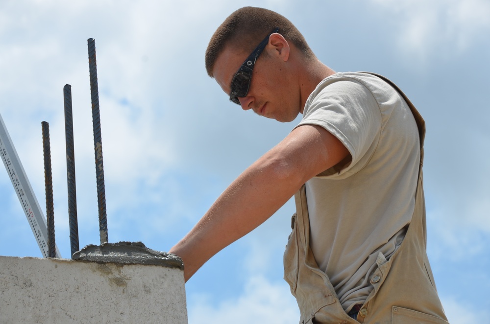 BDF, US engineers in Hattieville work tirelessly to build new preschool