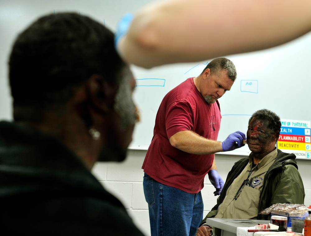 Medical team provides realism to international airport exercise