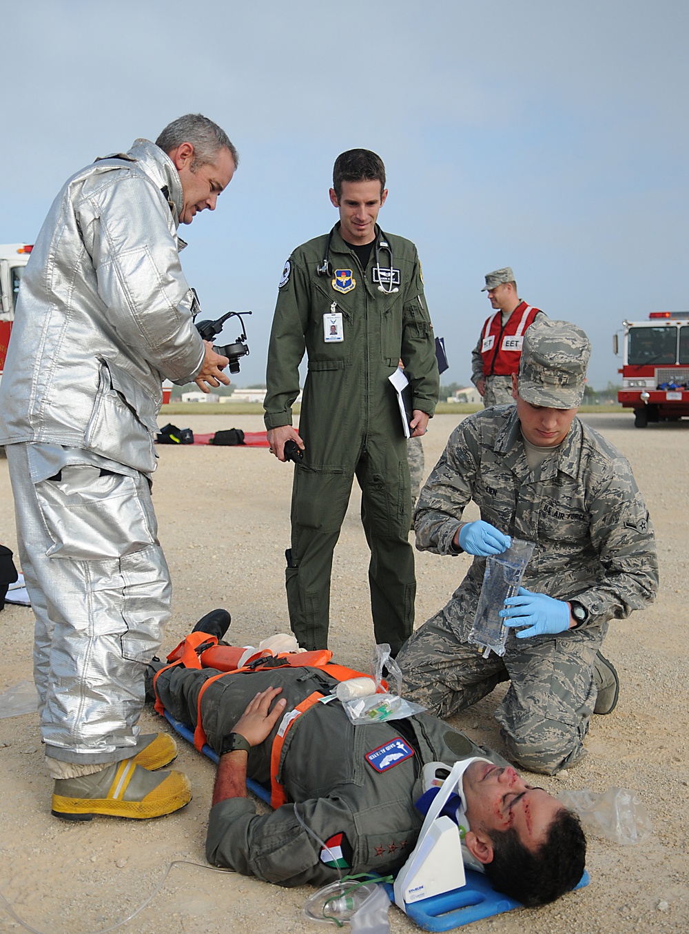 Aircraft accident first responder exercise