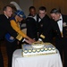 Oldest submariner cuts cake